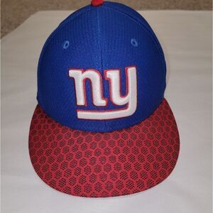 New Era 59Fifty New York Giants Royal Blue & Red Fitted Hat Cap Size 7